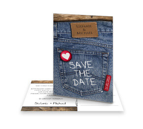 Save The Date Karte Jeans