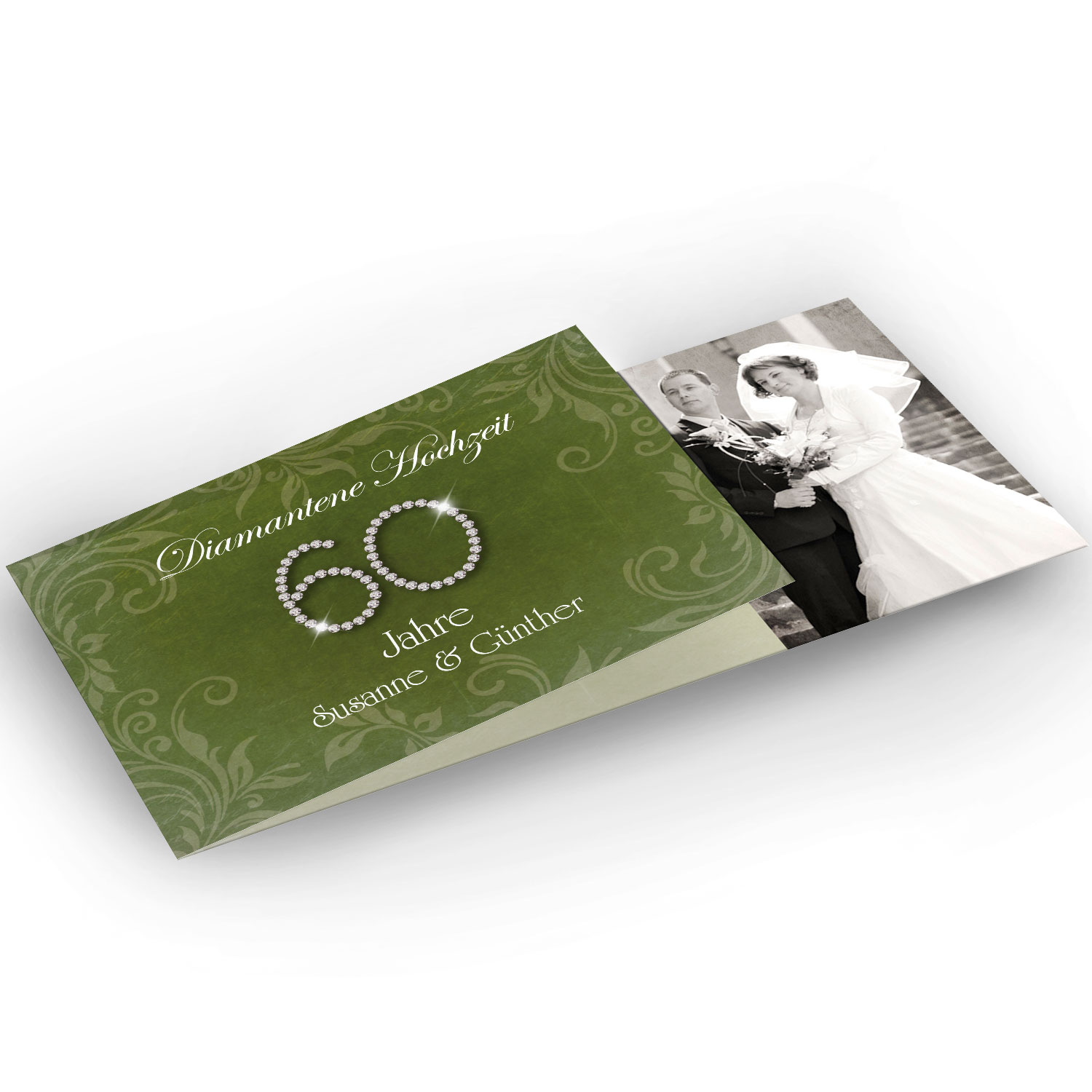 Einladungskarte Diamantene Hochzeit