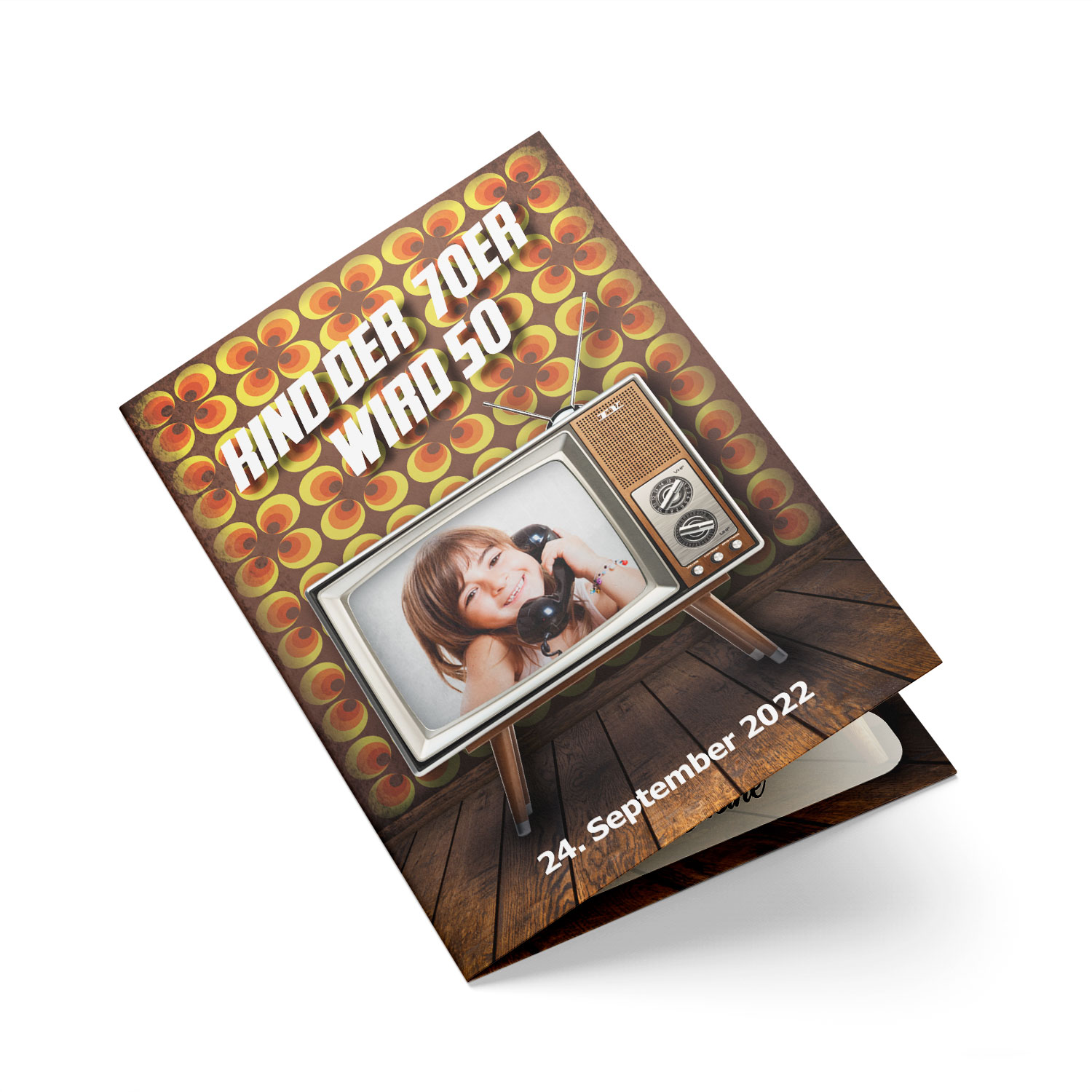 Geburtstagseinladungskarte Kind der 70er, selbst online gestalten