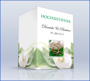 Hochzeit Menükarte 'Weiße Blume'