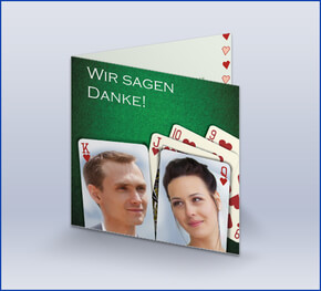 Hochzeitsdanksagung 'Casino'