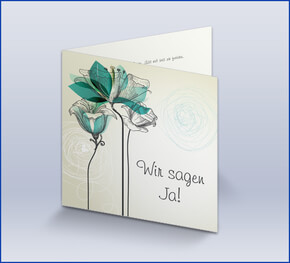 Hochzeitseinladungskarte 'Stilvoll Modern'