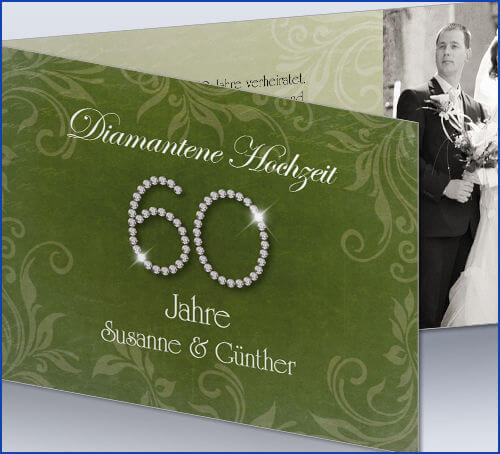 Diamantene Hochzeit Karten Gestalten