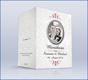 Menükarte Silberhochzeit Vintage
