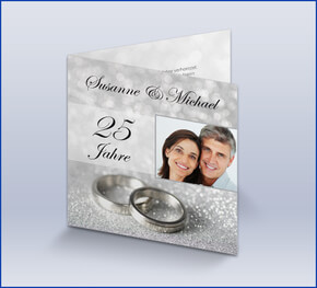 Silber-/Goldhochzeitskarte 001