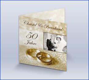 Silber-/Goldhochzeitskarte 002