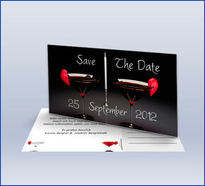 Save The Date Karte 'Hochzeitswein'
