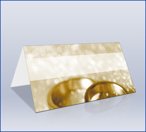 Tischkarte Goldhochzeit Klassisch Gold