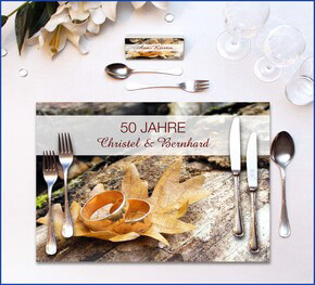 Tischset Goldene Hochzeit Herbst