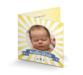 Baby Geburtskarte Sonnenschein