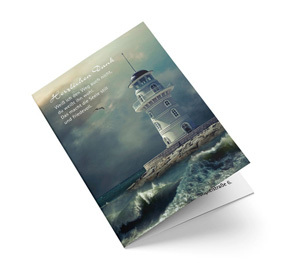 Dankeskarte Beerdigung Leuchtturm