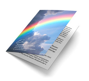 Dankeskarte Beerdigung Regenbogen