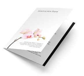 Trauer Dankeskarte Orchideenzweig