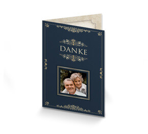 Dankeskarte zur Goldenen Hochzeit Altenglisch