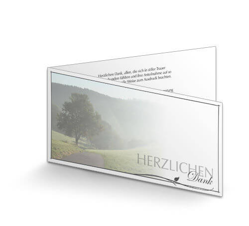 Danksagungskarten Trauer Trauerkarten Motiv " Baum "  Danksagung Danke 259 