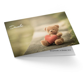 Danksagung Trauer Teddy