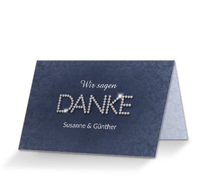 Danksagungskarte Diamantene Hochzeit 60 Jahre