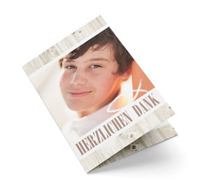 Danksagungskarte Konfirmation Holz