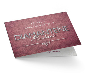 Diamantene Hochzeit Einladung