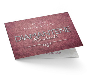 Diamantene Hochzeit Einladung