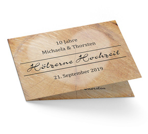 Einladung Hölzerne Hochzeit Rustikal