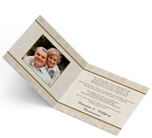 Goldene Hochzeit Einladungskarten - Individuell Mit Foto Drucken