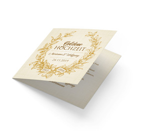 Einladung zur Goldenen Hochzeit 'Kranz'