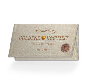 Einladung Goldene Hochzeit Zertifikat