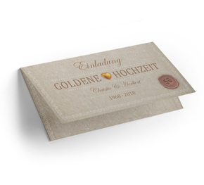 Einladung Goldene Hochzeit Zertifikat