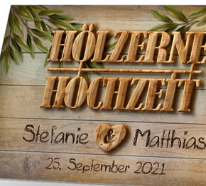 Einladung Hölzerne Hochzeit Zehn Jahre