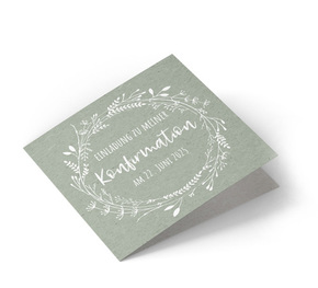 Einladung Konfirmation Blumenkranz