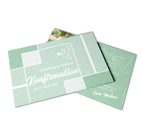 Einladung Konfirmation Taube