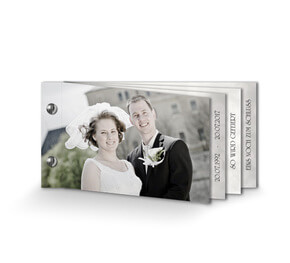 Einladung Silberhochzeit Klassisch Silber Booklet