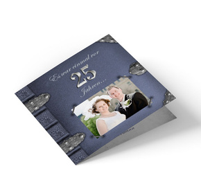 Einladung Silberhochzeit Altes Buch