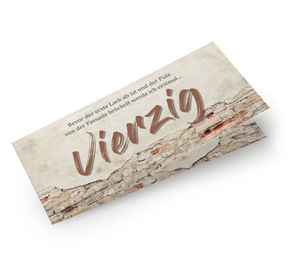 Einladung zum 40. Geburtstag Rustikal