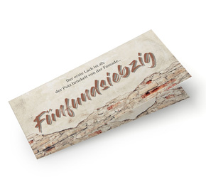 Einladungskarte zum 75. Geburtstag Rustikal