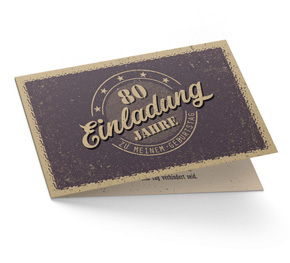 Einladung zum 80. Geburtstag Retro