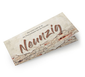 Einladung zum 90. Geburtstag Rustikal