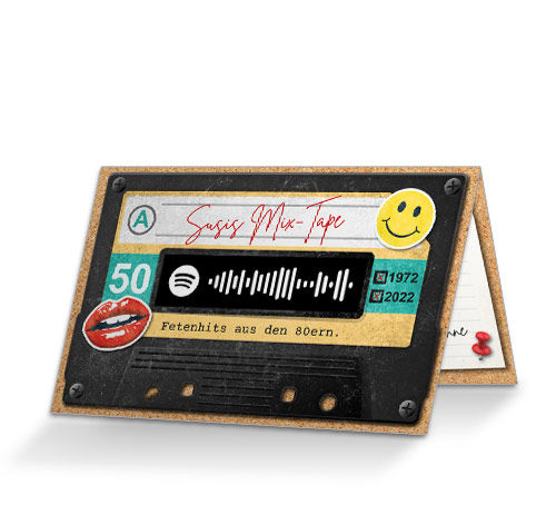 Einladung zum Geburtstag mit Spotify-Code