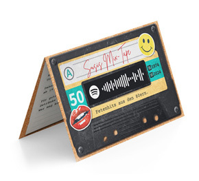 Einladung zum Geburtstag mit Spotify-Code
