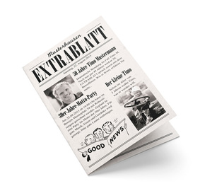 Einladung zum Geburtstag Alte Zeitung