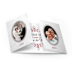 Einladung zur Diamantenen Hochzeit Klassisch