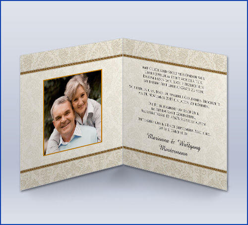 Einladung zur Goldenen Hochzeit 50. Hochzeitstag