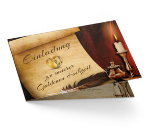 Einladung zur Goldenen Hochzeit Mittelalter