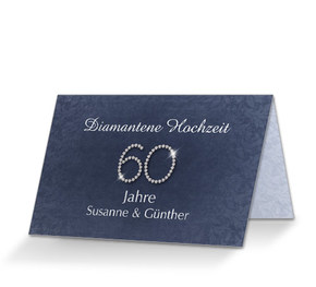 Einladungskarte Diamantene Hochzeit 60 Jahre