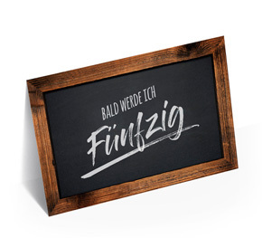 Einladungskarte zum 50 Geburtstag Chalkboard