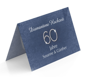 Einladungskarte Diamantene Hochzeit 60 Jahre