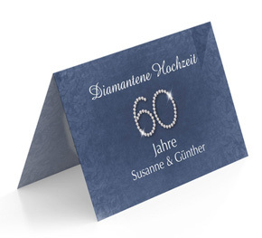 Einladungskarte Diamantene Hochzeit 60 Jahre