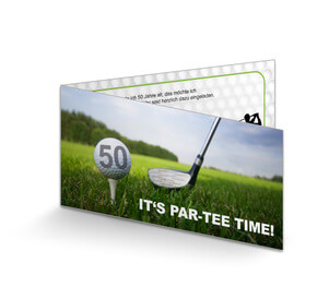 Einladungskarte zum Geburtstag 'Golf'