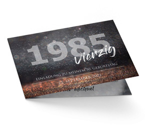 Einladung zum 40. Geburtstag Jahreszahl